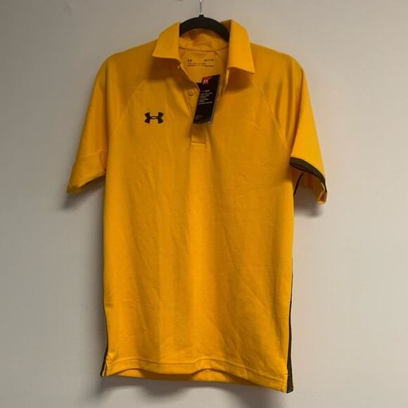 Under Armour Other - Under Armour Men’s SMALL UA Rival Polo Shirt, Yellow / Black
